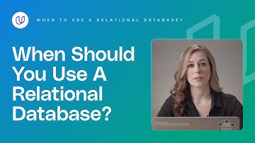 When To Use A Relational Database (Data Engineering with AWS)
