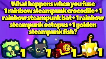 What happens when you fuse rb crocodile, rb bat, rb octopus and 1 golden steampunk fish? (Pet Sim X)