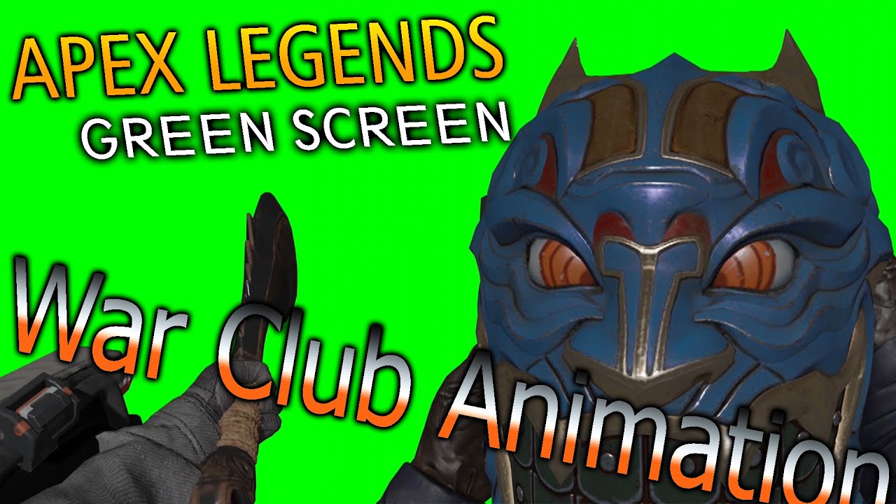 All Gibraltar's heirloom animations on Green Screen (War Club) | Apex Legends Green Screen