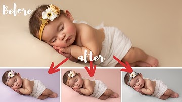 EASY Background  Color Swap Photoshop Tutorial for Newborn Photography