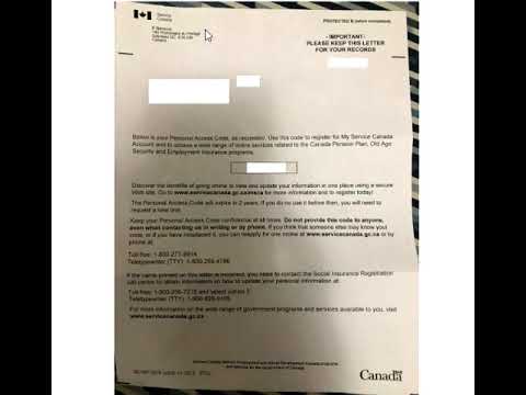 Service Canada Account Access Code Letter Sample