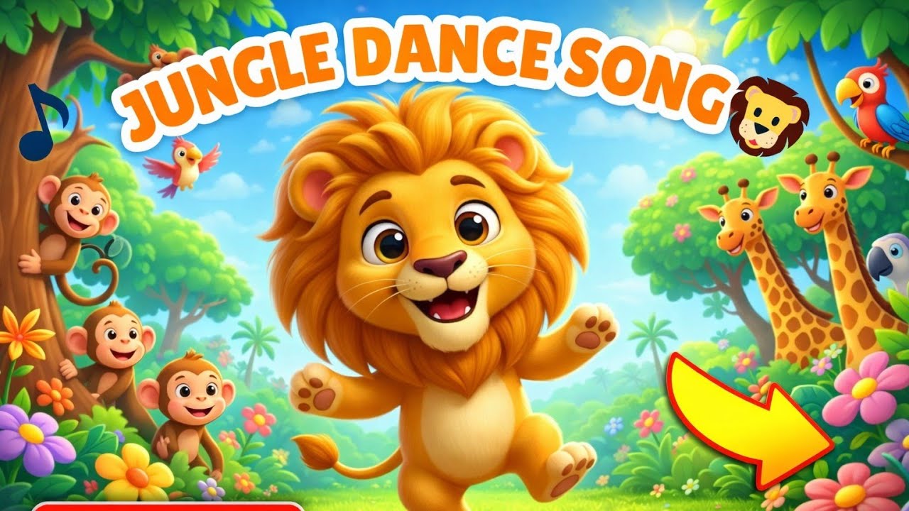 Jungle Dance Party 🦁🐵 | Fun Animal Dance Song for Kids | Happy Jungle Music