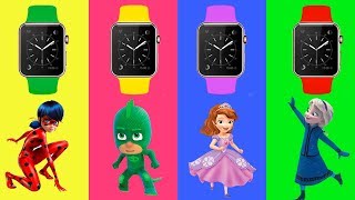 Wrong Watches Frozen Elsa Ladybug PJ Masks Teletubbies Learn Colors Finger Family Rhymes for Kids