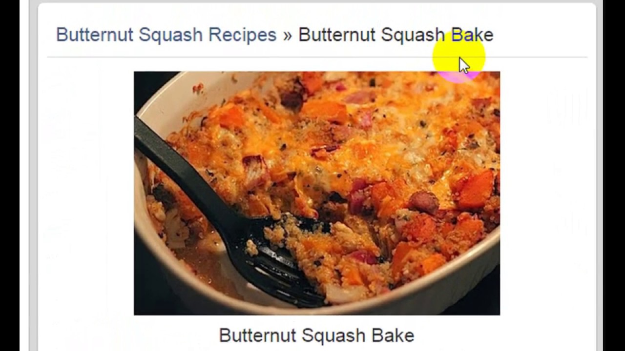Butternut Squash Recipes » Butternut Squash Bake Recipep YouTube