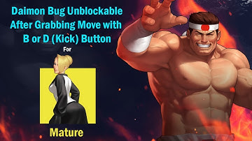 KOF 98 - Daimon Bug for Mature After Grabbing Move With Kick - Fightcade