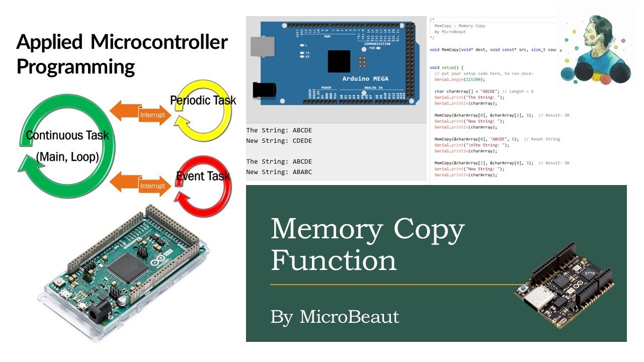 AμCP-MicroBeaut: Arduino - Memory Copy Function - YouTube