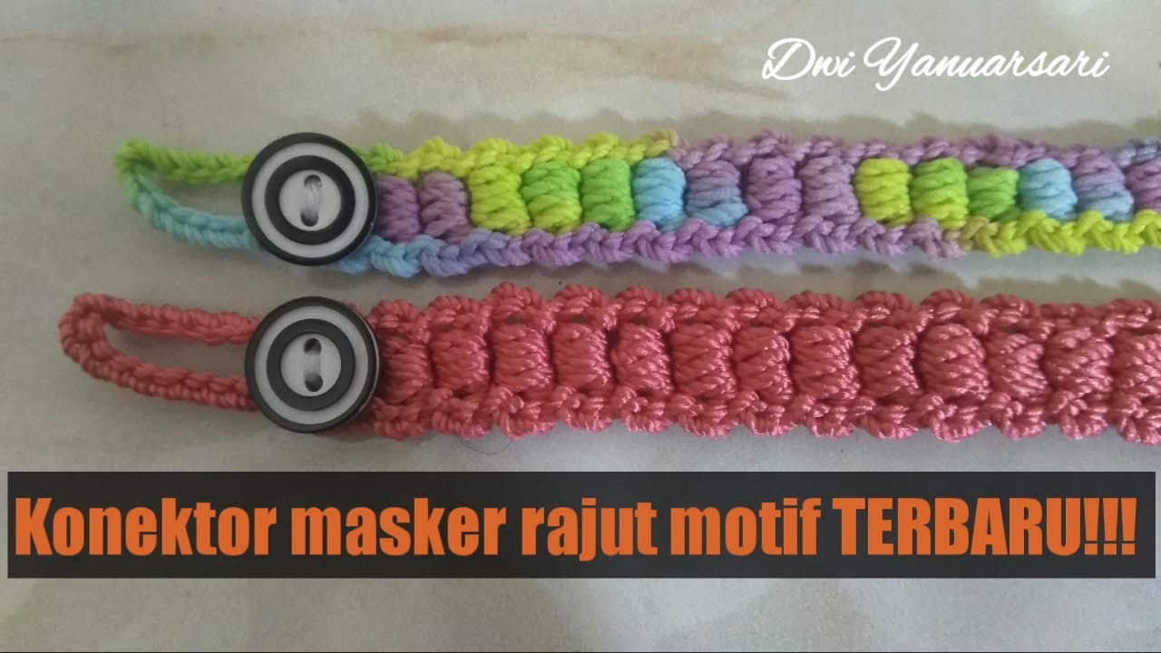 Crochet konektor  masker  rajut  motif TERBARU  mudah banget 