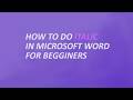 How to do Italic in microsoft word | Simple tutorial for begginers