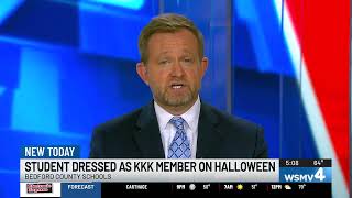 Student Dressed As Kkk Member On Halloween