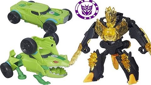 Transformers Toys Robtos in Disguise 1 Step Changer Springload, Mini-Con Swelter Decepticons Crash