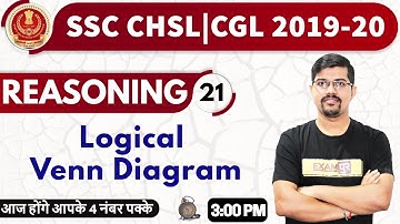 Class 21|| SSC CHSL/CGL 2019-20 || REASONING || Vinay Sir || Logical Venn Diagram