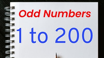 Odd numbers 1 to 200 | 1 to 200 odd number