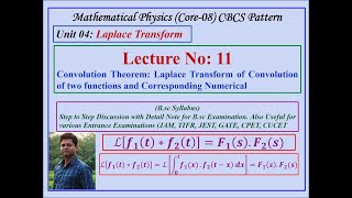 Convolution Theorem II Laplace Transform of Convolution of two functions and Corresponding Numerical