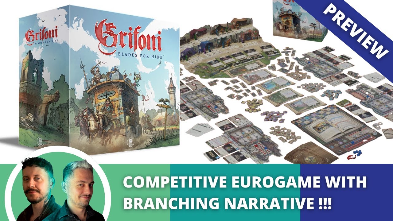 Grifoni, Blades For Hire: Обзор прототипа. Конкурентная евро-игра с разветвлённым сюжетом.