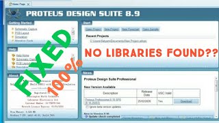 Fix Proteus 8 No libraries found Error