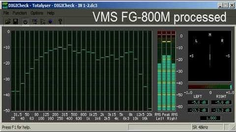 Slate VMS spectrums on spoken words vs  real mic