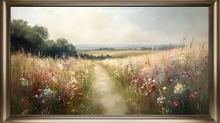 Vintage English Countryside Painting Gold Frame TV Art Art Screensaver for TV 1 Scene - 1H