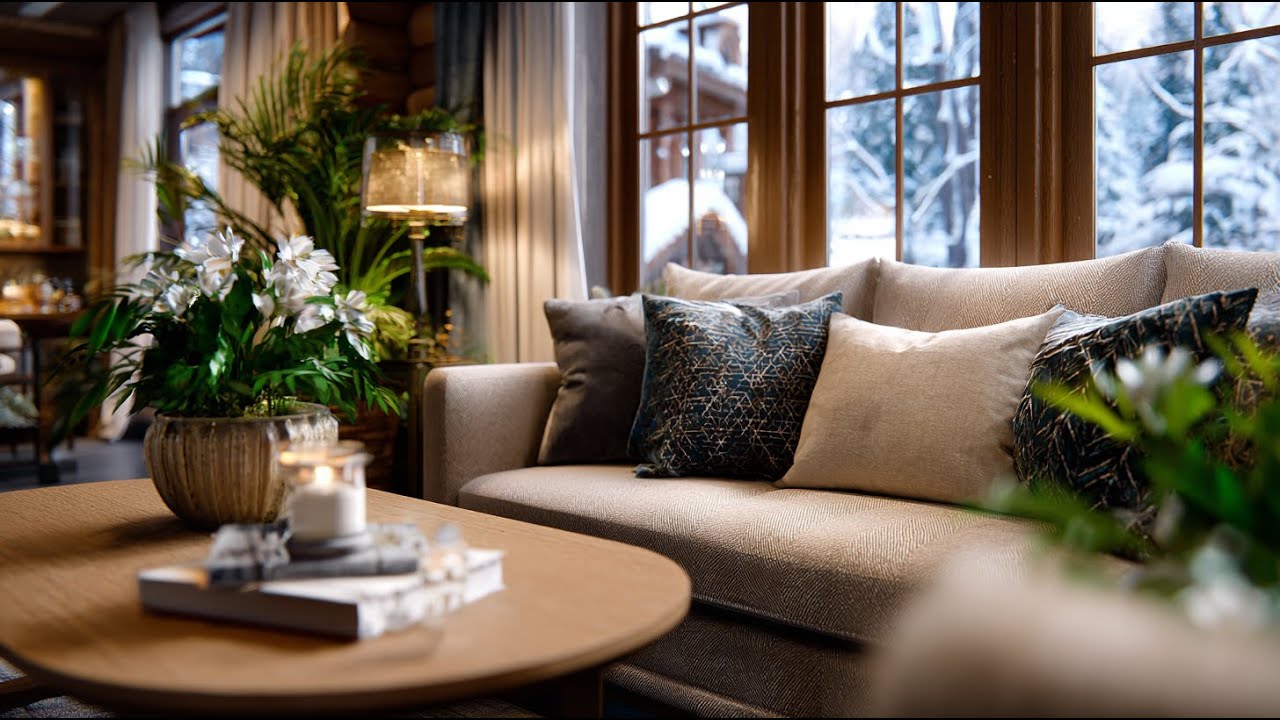 Cozy Winter Living Room Decorating Ideas with Soft Textures and Warm Lighting for Cold Days!