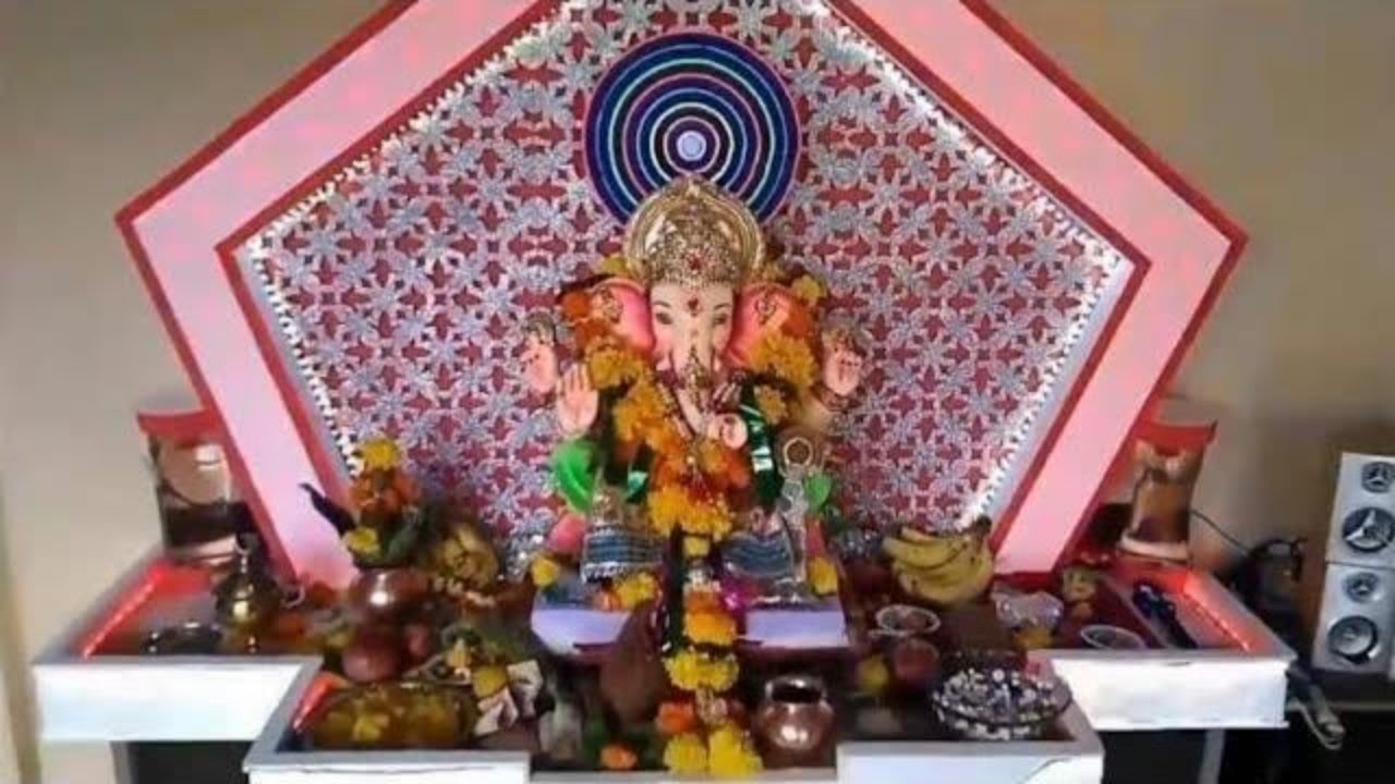 Ganpati decoration idea for home | ganpati decoration ideas ...