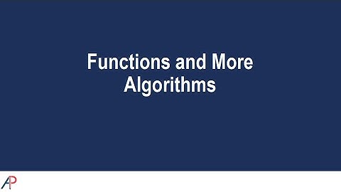 AP Computer Science Principles (Day 16): Functions pt. 2