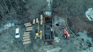 Great Hill water main tunnel North Branford CT.Aerial View