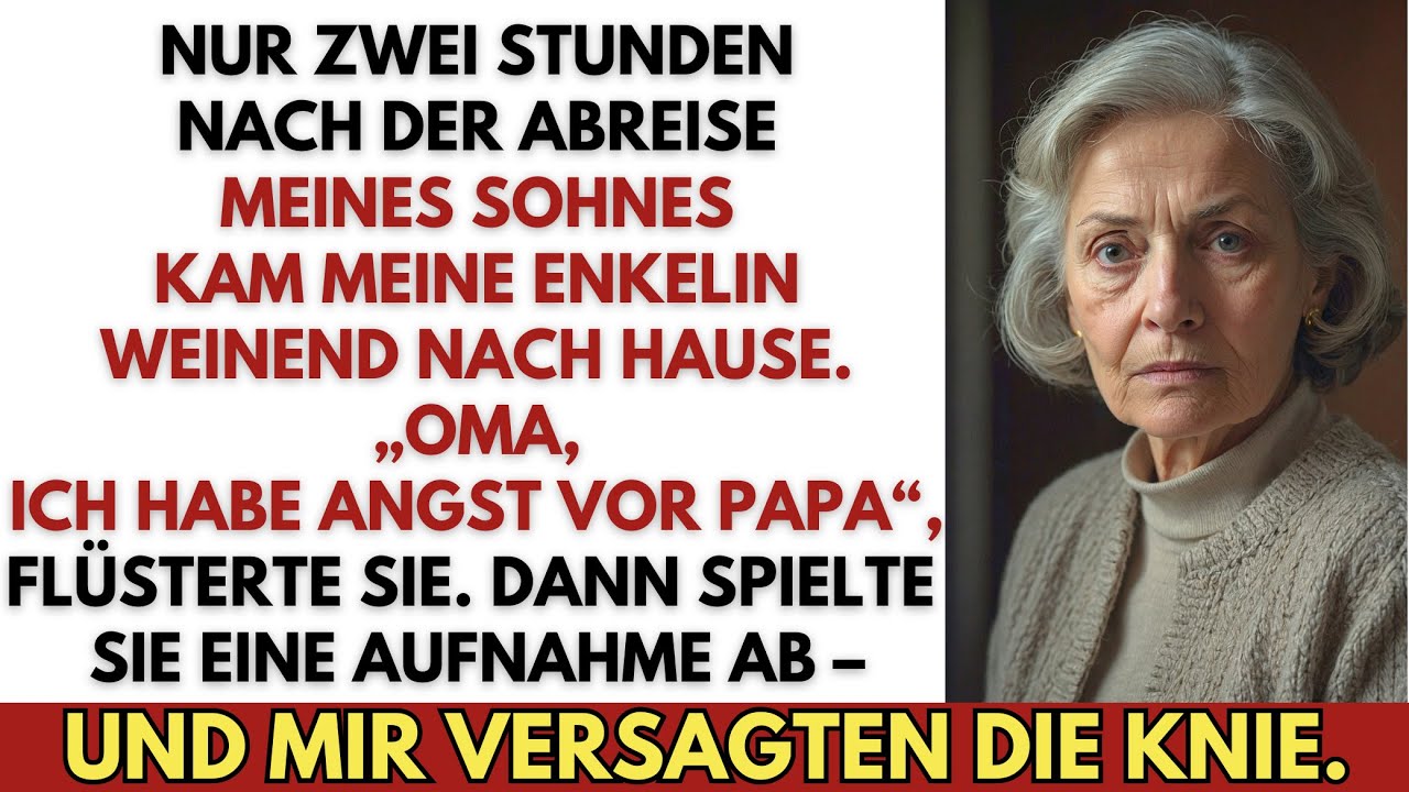 Enkelin kam weinend nach Hause: „Oma, ich habe Angst vor Papa …“ – kurz nach Papas Abreise.
