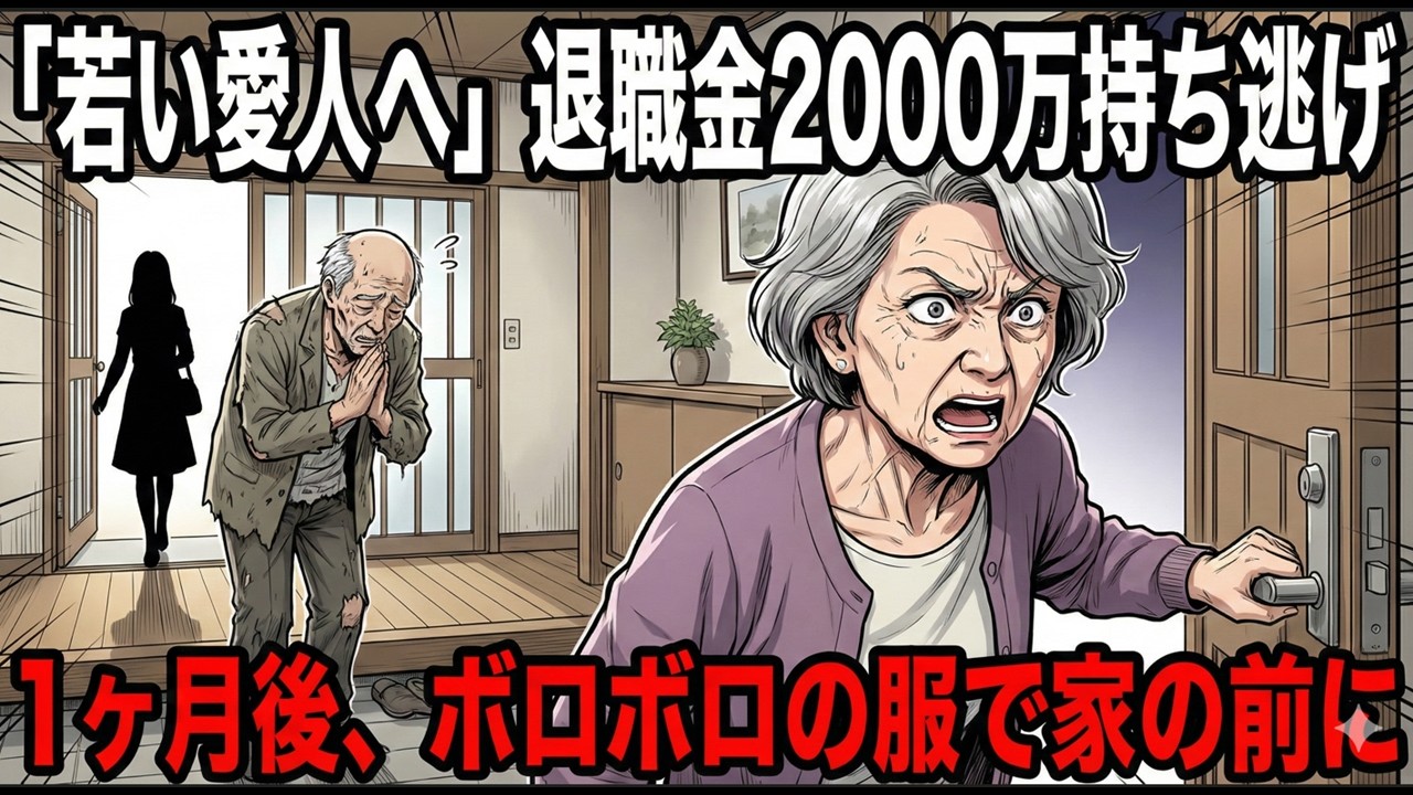 【浮気発覚】「若い彼女と再婚する！」退職金2000万を持ち逃げした夫… 1ヶ月後、ボロボロの服で家の前に立っていた理由