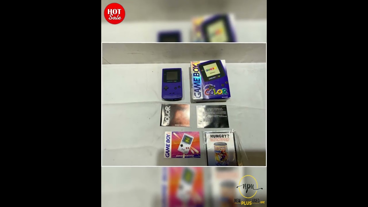 USED Open Box Nintendo GameBoy Color Purple Portable Game Console System