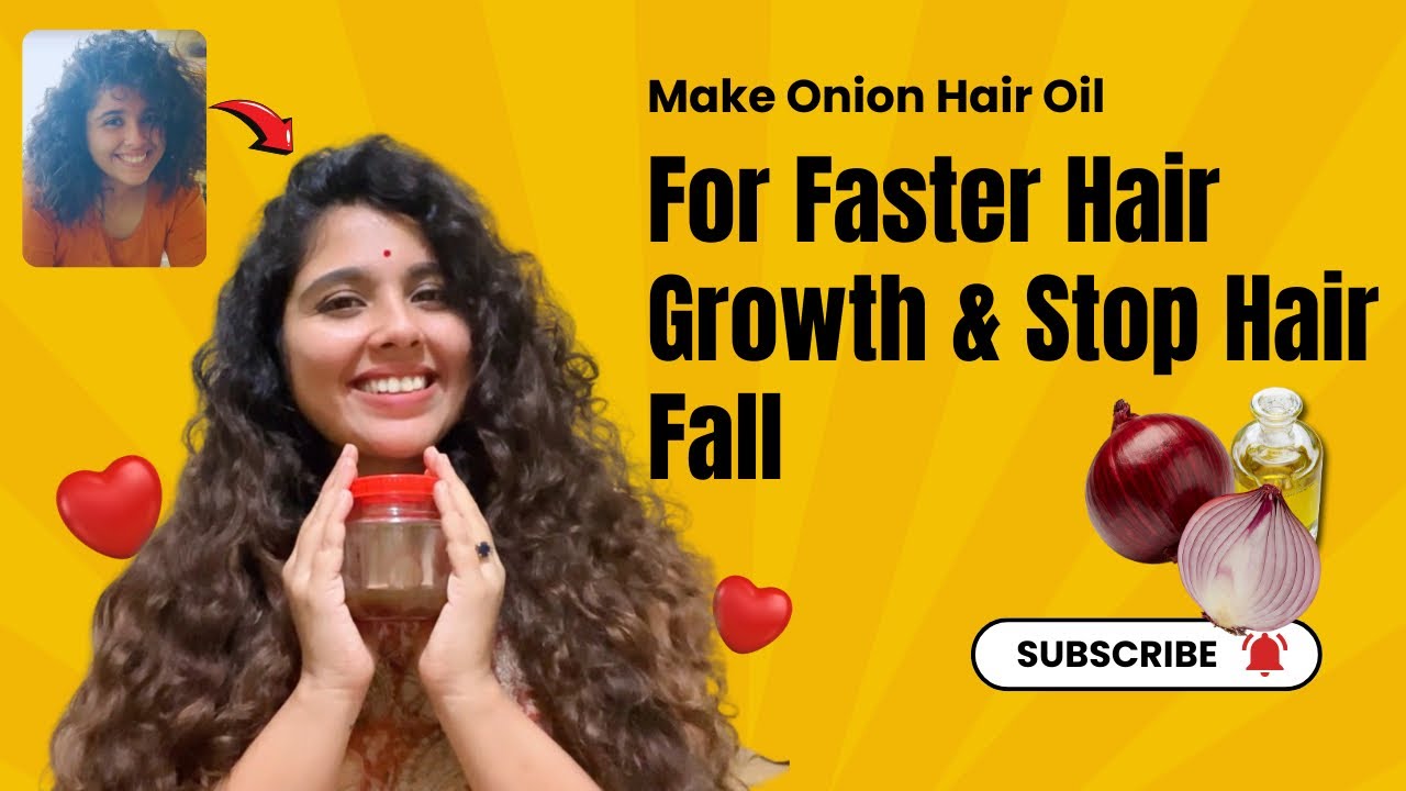 Homemade Onion Oil for Faster Hair Growth and Hairfall Control | How to make onion oil? #malayalam