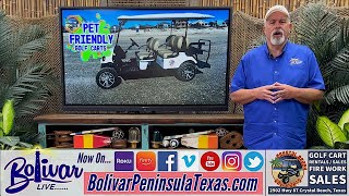 Ride In Style Beachfront On A Golf Cart, Crystal Beach Golf Cart Rentals