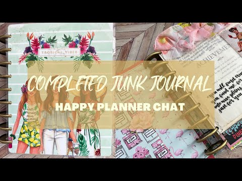 Completed Junk Journal Flip: Happy Planner Summer Journal 2022