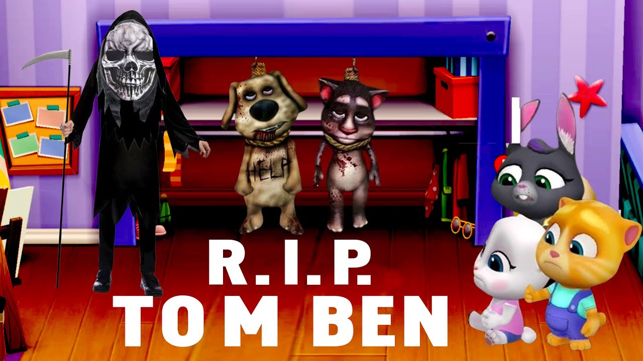 Tom Us R.I.P. TOM, BEN - My Talking Tom Friends - AMONG US FULL screen ...