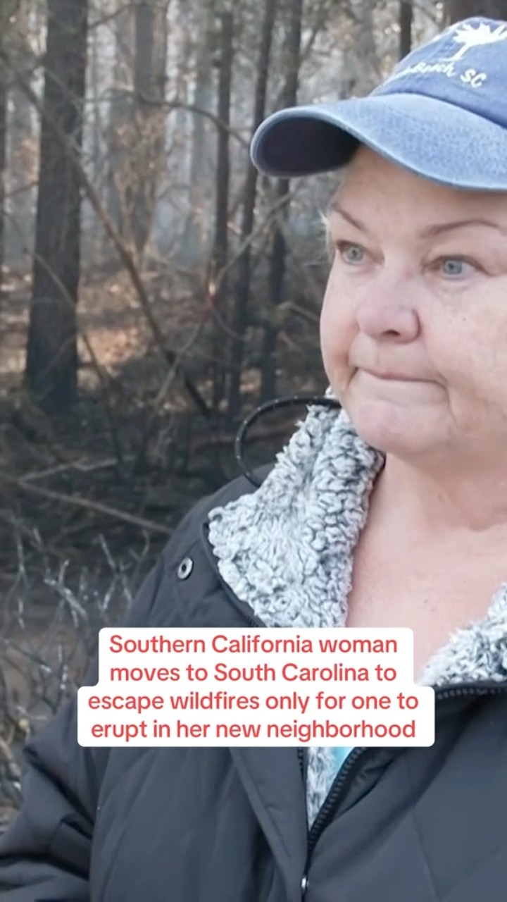 Wildfire burns South Carolina neighborhood where California woman moved to escape blazes #shorts