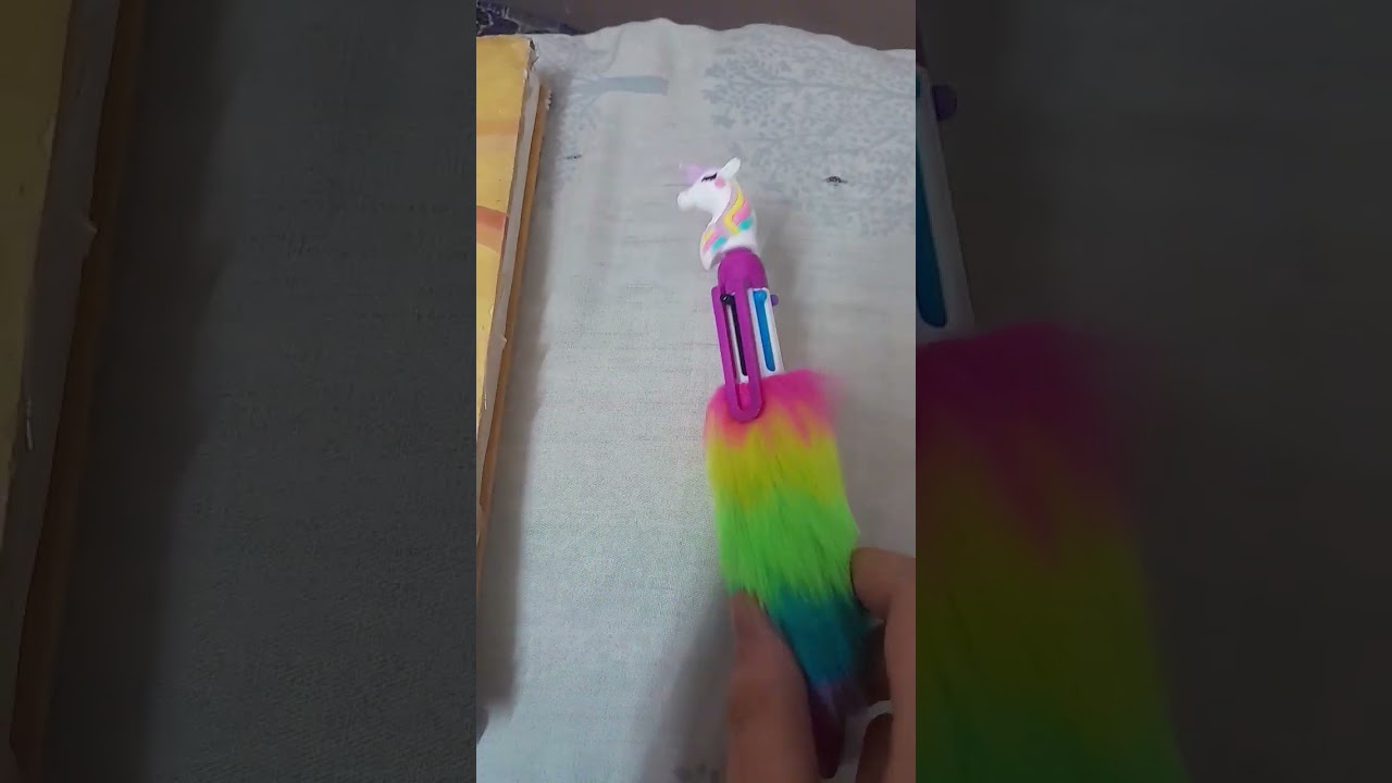 unboxing unicorn fur pen 🌈