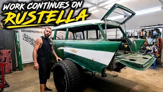 We Cut More Rust, Build An Inner Wheel Well & Test Crazy Wheels On Rustella