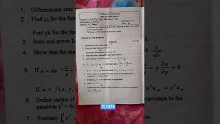 Mathematics (Calculus) 2081 ( partial) TU B.Ed. first year obj and Subj Q 2083/02/07