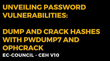 Unveiling Password Vulnerabilities: Dump and Crack Hashes with pwdump7 and Ophcrack