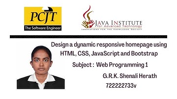 Web Project Task 06 | 1st Year | Semester 01 | Java Institute