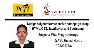 Web Project Task 06 | 1st Year | Semester 01 | Java Institute