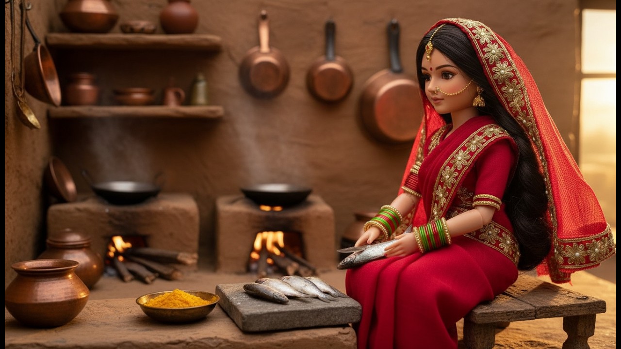 Miniature Doll Village Biryani & Fish Fry Cooking🔥|Cooking & Relaxing ASMR