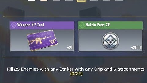 Kill 25 enemies with any striker with any grip and 5 attachment