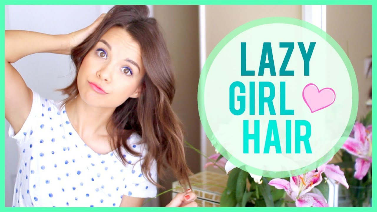The Lazy Girl Hair Routine - YouTube