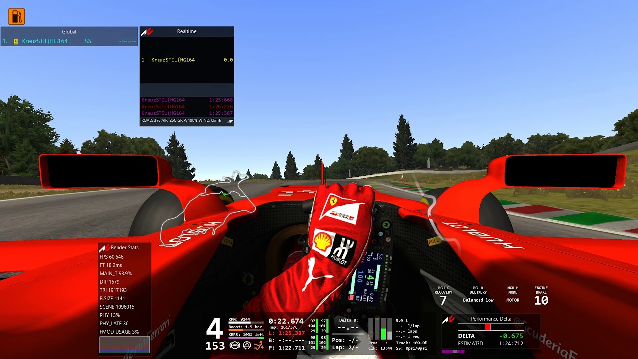 Assetto Corsa Charade Spc V Km Ferrari Sf H Youtube