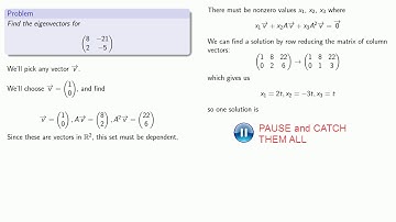 Solution:  Eigenvectors and eigenvalues without determinants.