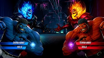 Dormammu & Blue Hulk vs Red Dormammu & Red Hulk (Very Hard)- Marvel vs Capcom | 4K UHD Gameplay