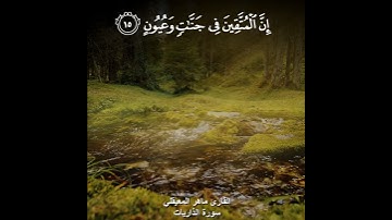 ﴿ان المتقين فى جنات وعيون﴾ القارئ ماهر المعيقلي