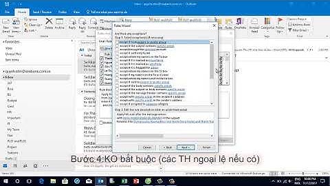 Outlook-Rules:  Tự động forward email cho người khác