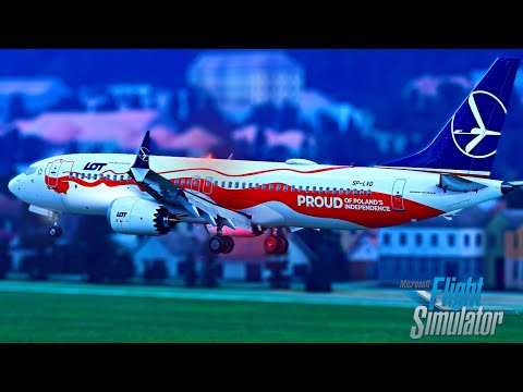 8K 60FPS | Is This Real? | IFLY B737 Max 8 | Innsbruck LOC 26 Approach #msfs2020