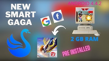 NEW SMARTGAGA WITH FREE INSTALLED OB30 FREE FIRE ✅ |  ANDROID 4.4.2 ✅ | LOW END PC | NO AUTO BACK