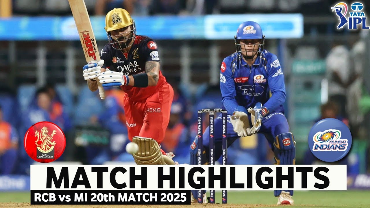 RCB vs MI 20th Match IPL 2025 Highlights | IPL Highlights 2025 | RCB vs MI highlights today